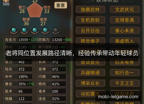 老将同位置发展路径清晰，经验传承带动年轻球员